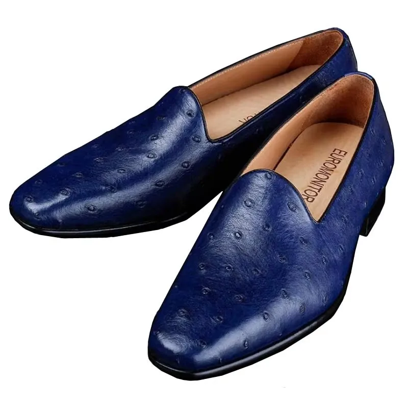 

Ourui новые мужские туфли из страусиной кожи, деловая мужская официальная обувь, мужские модельные туфли