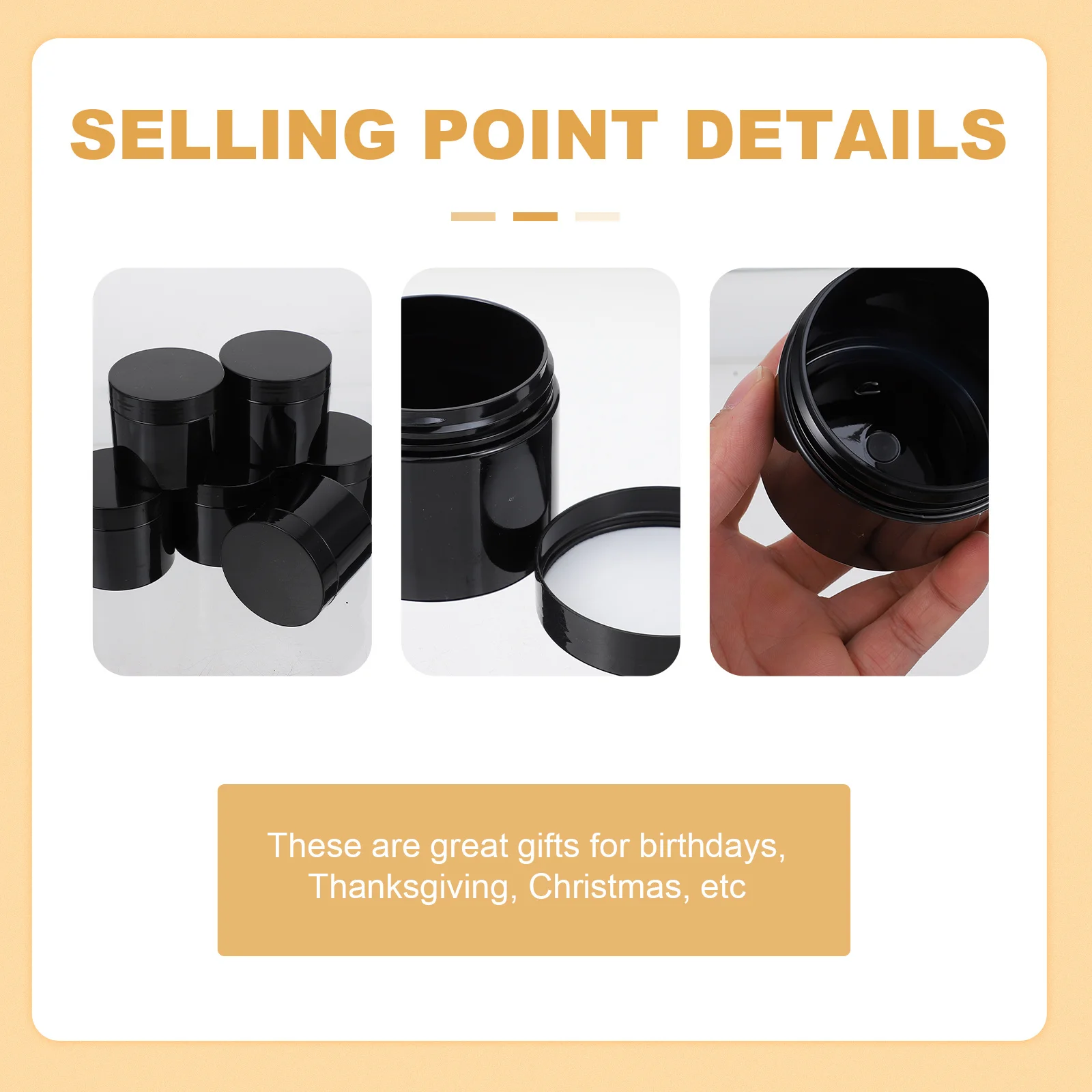 

10Pcs Tooth Powder Storage Containers Durable Plastic Jars Travel Cream Lotion Sample Bottles Leakproof Design