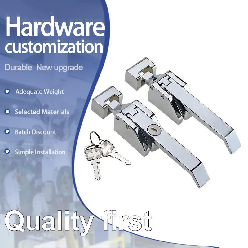 

Zinc Alloy Self-Locking Door Handle for Refrigerated and Freezer Room Offering Enhanced Security and Convenience