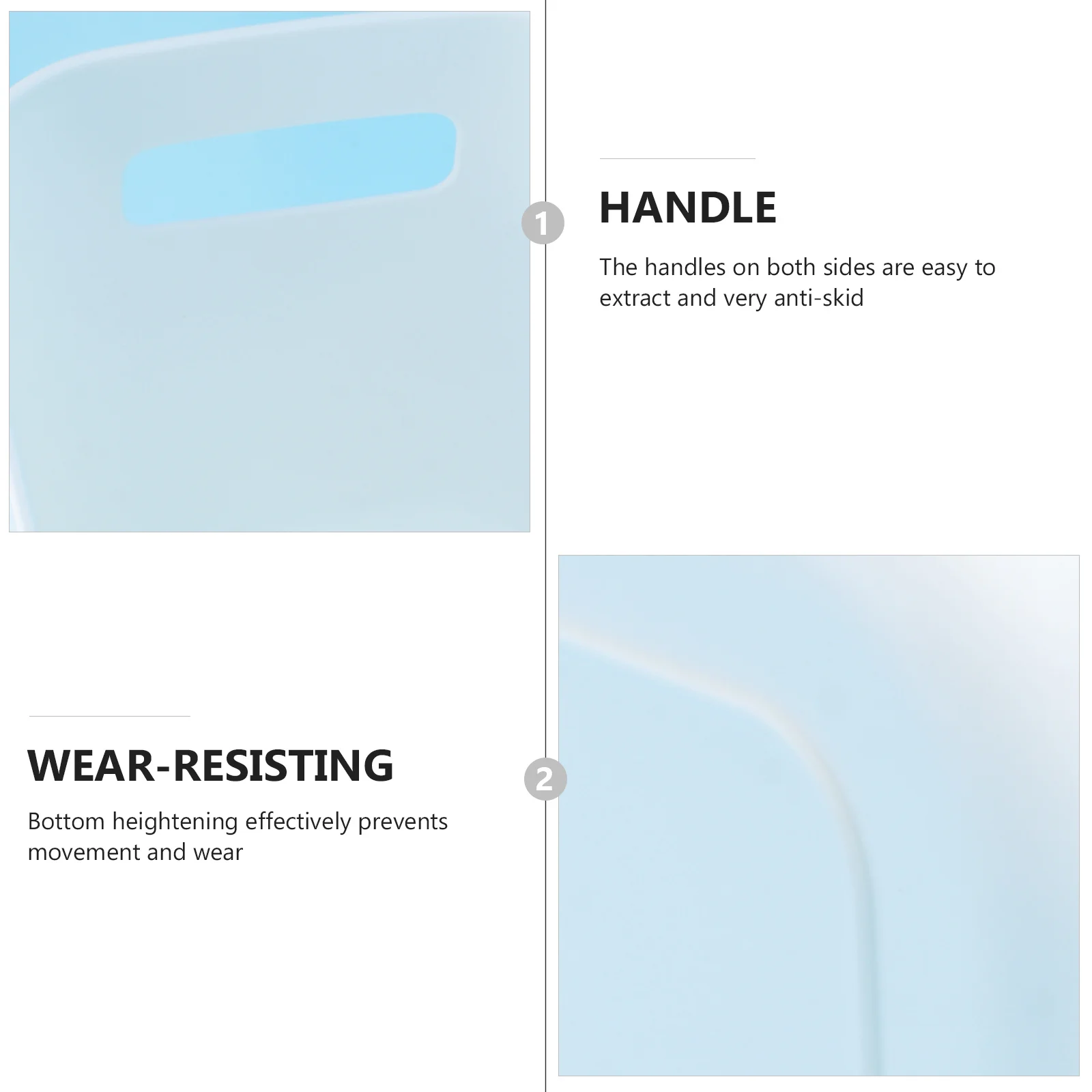 

Plastic Storage Basket S White Stable Wear-Resistant Simple Design Visual Pleasure Home Organizer for Sundries Bedroom