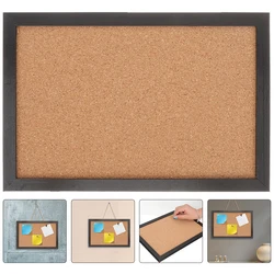 Cortiça Bulletin Board for Photo Display, Wood Frame, Memo Board, Notice Board, Adequado para Casa, Escritório, Escola