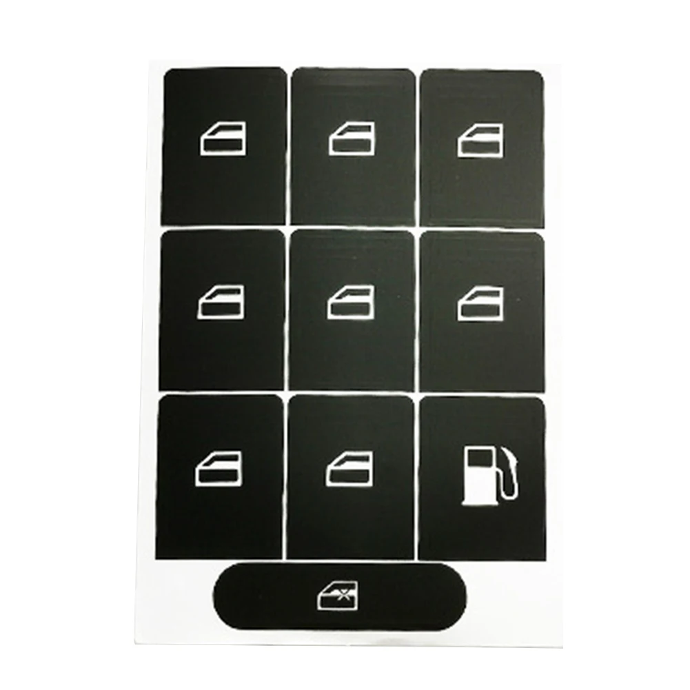 1PC Car Window Lifter Stickers Car Interior Button Sticker Decals Car Lifter Switch Repair Decoration For GOLF MK5 For PASSAT B6
