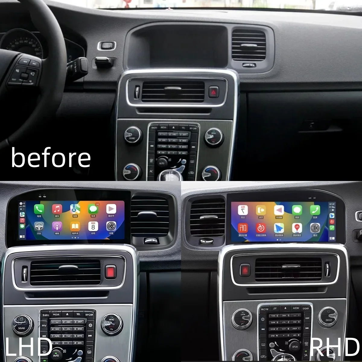 Rádio do carro 2 din android13 reprodutor multimídia do carro para volvo s60 v60 2011-2019 autoradio 2din dvd player navegação gps estéreo