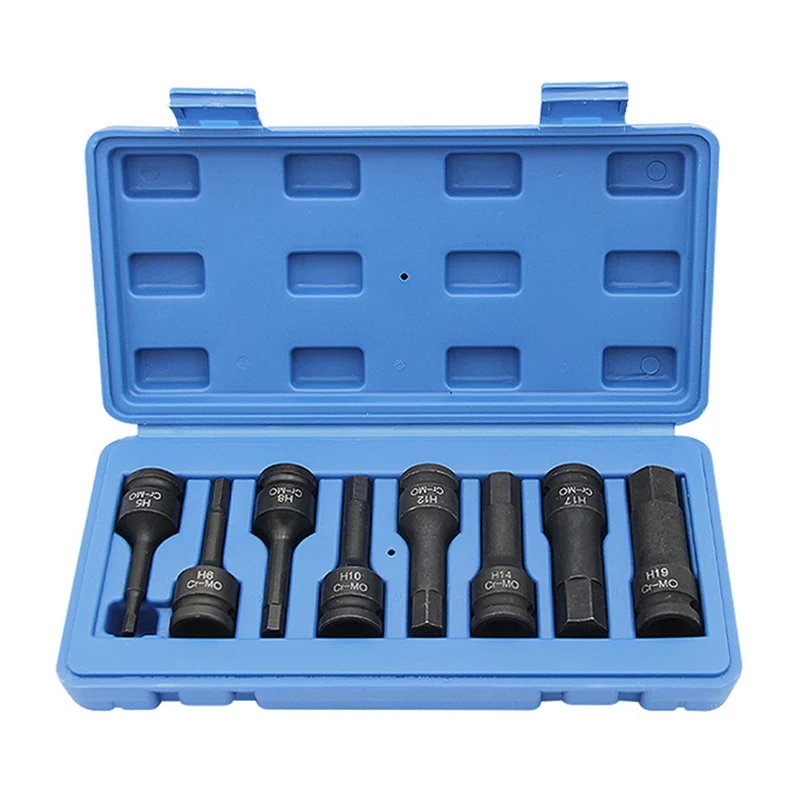 

High Quality-1/2 Inch Hex Driver Hex Bit Set Drive Master Impact Hex Bit Set 1/2 Inch Drive Hex Bit Socket Set,Standard Metric S