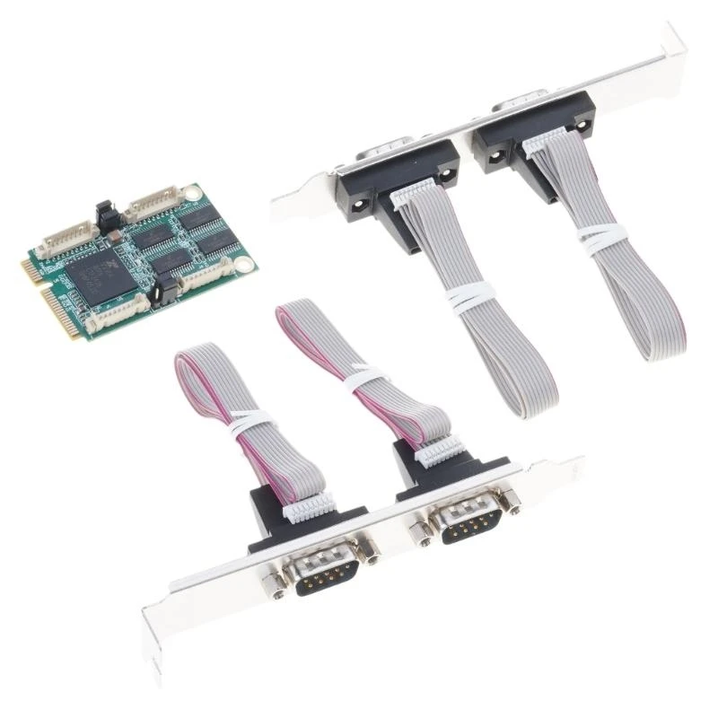 F3KE PCI-E MINI CARD ถึง RS232 4 พอร์ตอนุกรมการ์ดขยาย XR17V354 เกรดย่อย