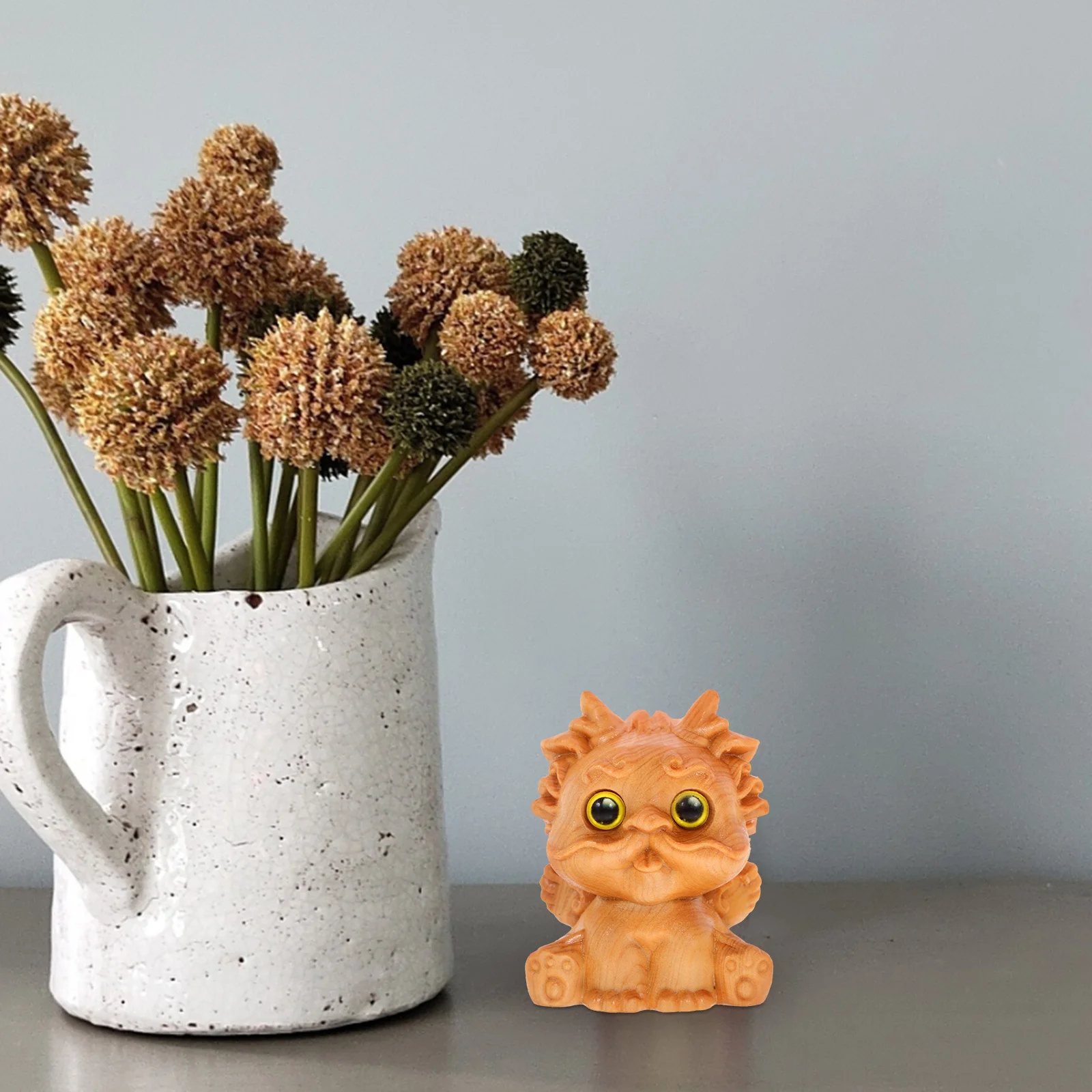 

Home Decor Table Animal Statue Desktop Ornament Small Decoration Office Sculpture Figure Wood