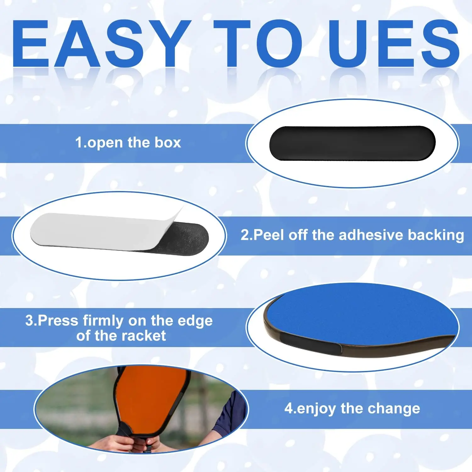 Pickleball Lead Tape, Weighted 3g Lead Tape for Pickleball Paddles,Adhesive Golf Grip Tape Accessory for Paddle Edge Guard image 5