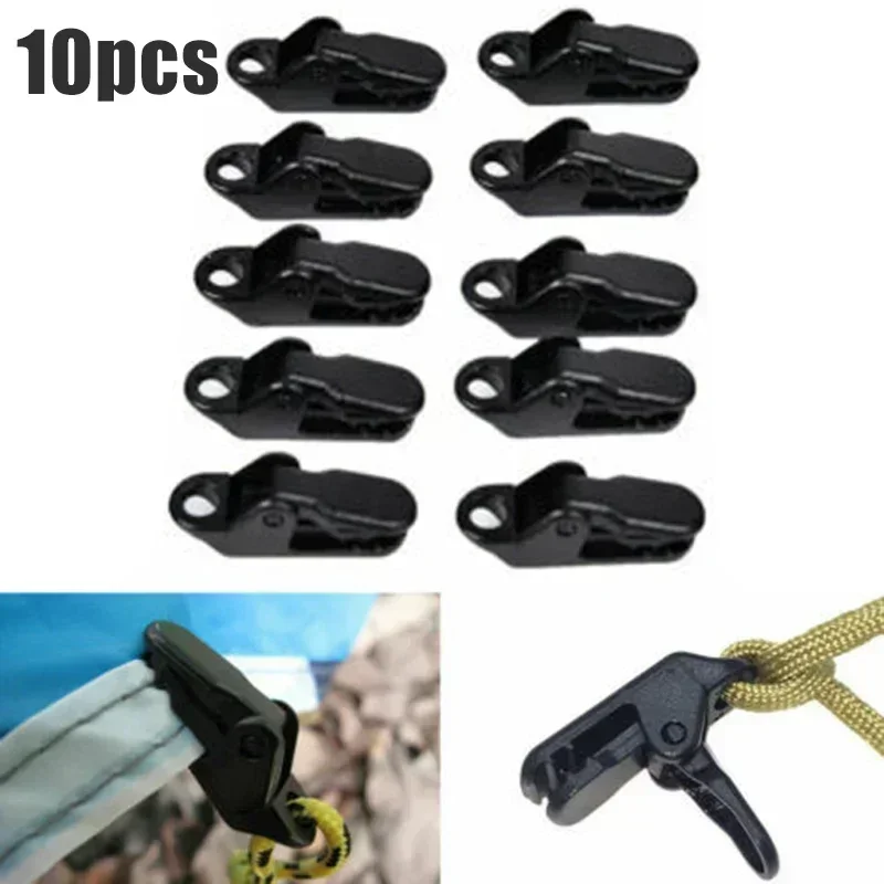 10pcs Selling Tents Awning Wind Rope Clamp Awnings Plastic Tents Accessories Outdoor Camping Windproof Tent Crocodile Clip