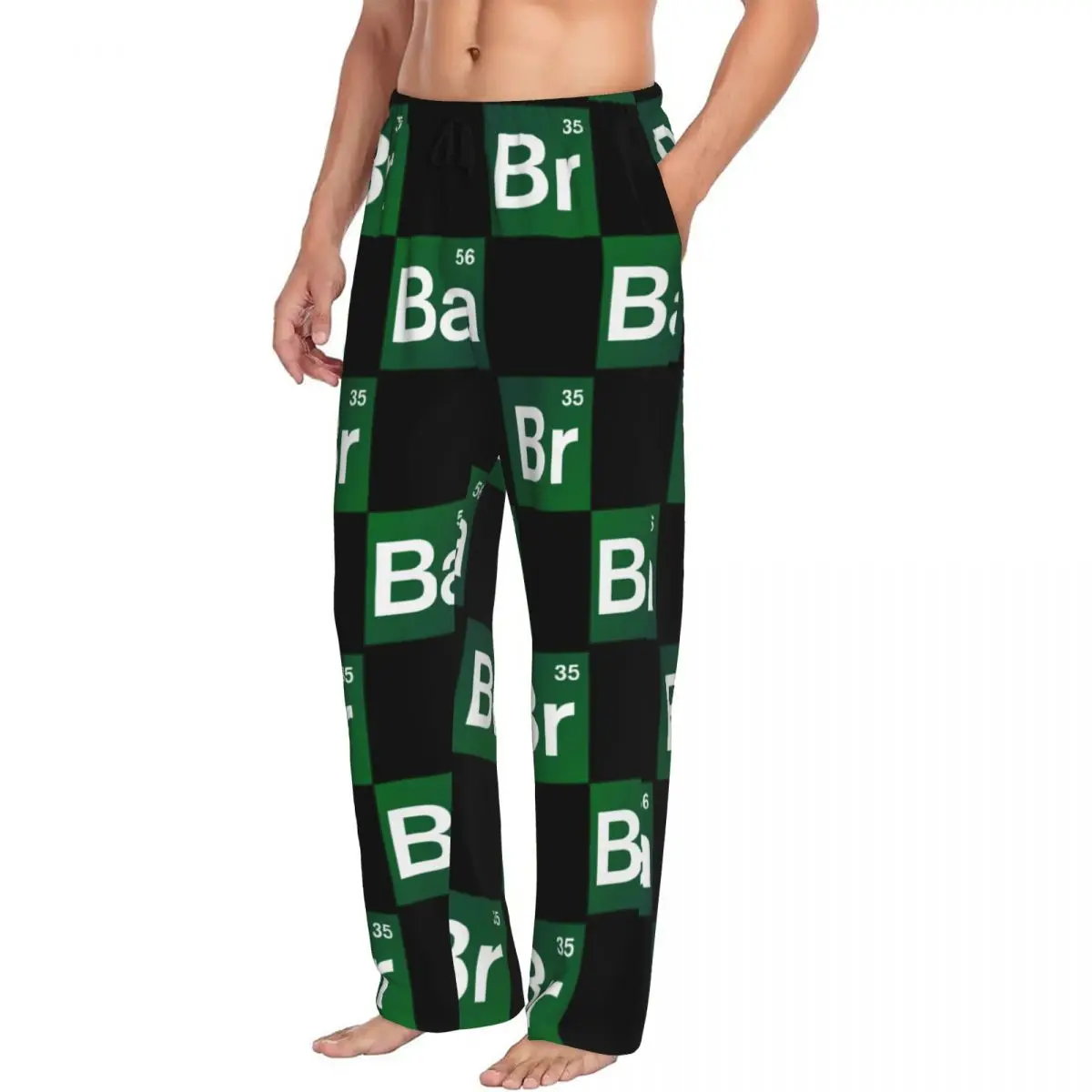 Custom Breaking Bad Elements Pajama Pants Men Heisenberg TV Show Sleepwear Lounge Sleep Bottoms Stretch with Pockets