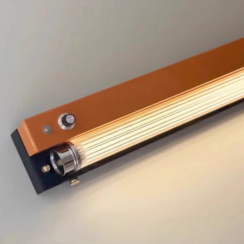 ضوء ليلي LED خشبي ديكور إبداعي ملء ضوء غرفة النوم أباجورة أنبوب أكريليك شفاف الشمعدان لغرفة النوم صالون مصباح ليد