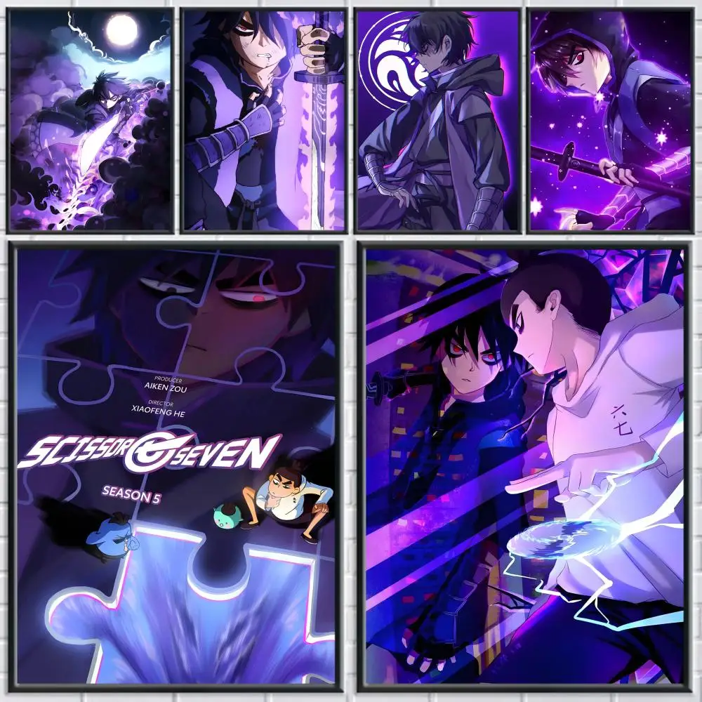 

S-Scissor Seven Anime Poster Stickers Waterproof HD Painting Wall Art for Bedroom Living Room Home Decor Vintage Decoration Gift