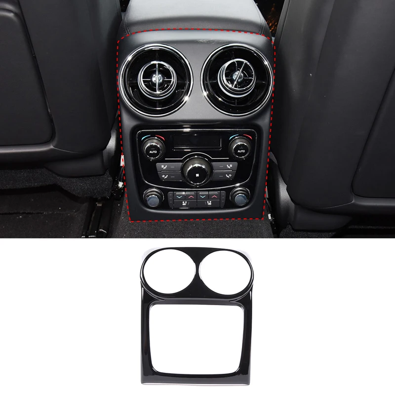 

For Jaguar XJ 2010-2019 Car Styling ABS Black Car Rear Air Outlet Frame Cover Trim Sticker Car Interior Accessories