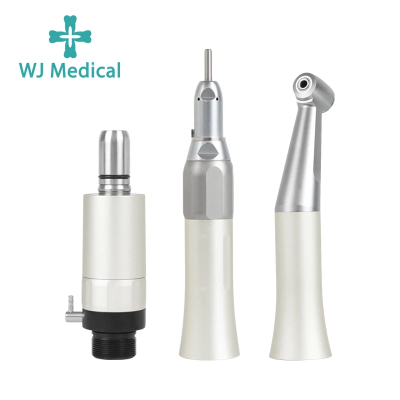 Dental Slow Low Speed External FX Series Kits Dentist B2 M4 Holes Air Motor Straight Handpiece Push Button Contra Angle Sets