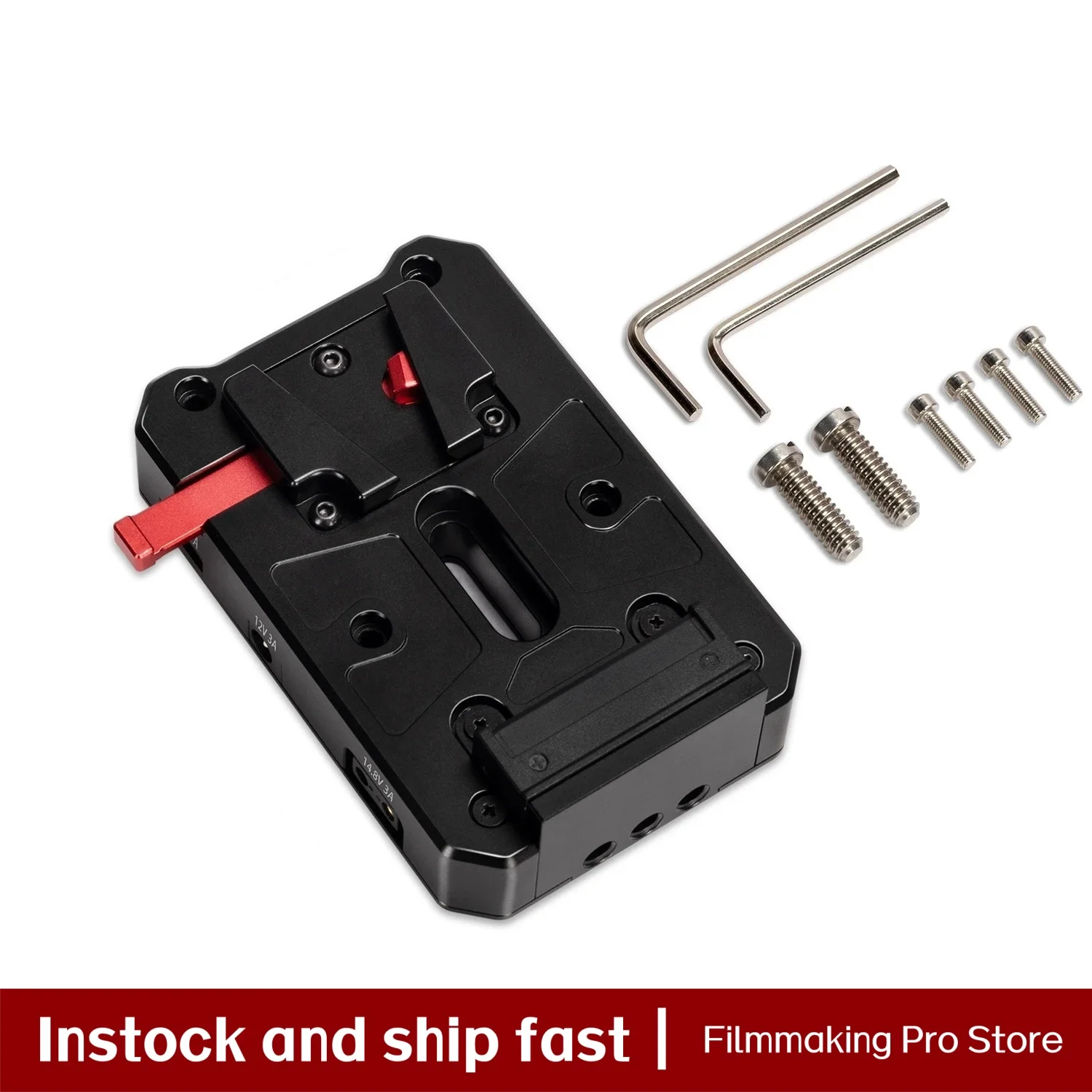 CaTeFo V mount Battery Plate V Lock Power Adaptor with Type C Fast Charge Input and USB PD QC output for Sony Canon DSLR Camera