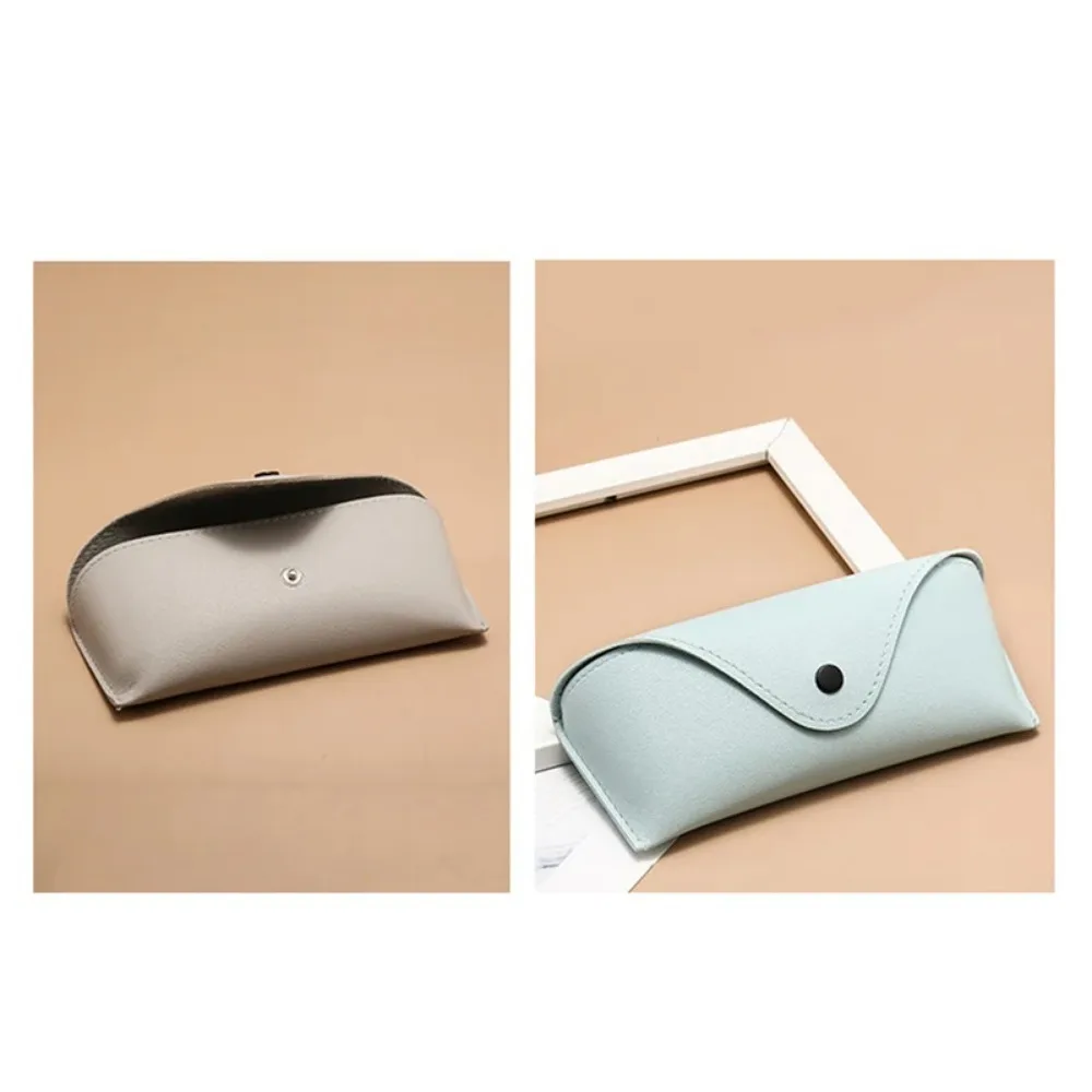

Trendy Colored Buckle Glasses Box Soft Bag Glasses Bag Small Lychee Buckle Glasses Boxs Pressure Resistant Sunglasses Boxs
