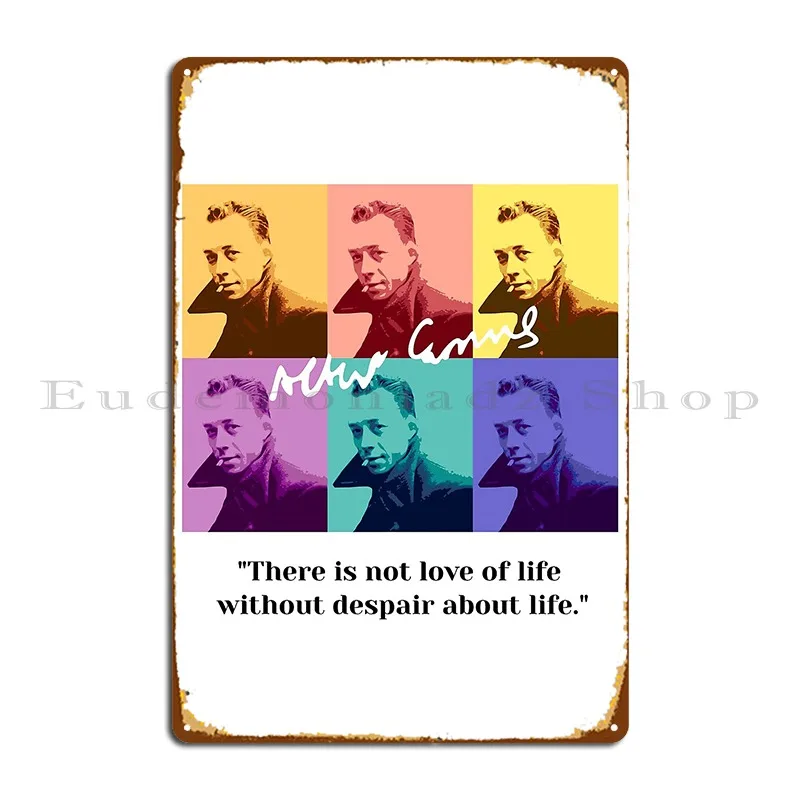 Философ Альберт камус цитаты поп-арт 3 металлический знак кино гараж Дизайн кино оловянный знак плакат