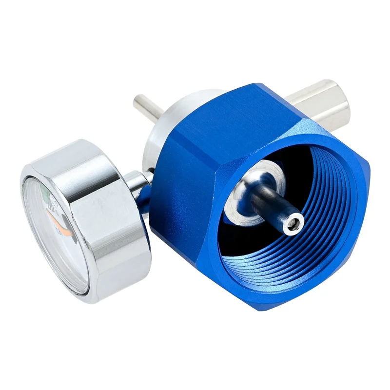 ETRT Propane Filling Adapter For Green Gas With Pressure Gauges And Thimble Protective Cover Use Propane Camping Tank