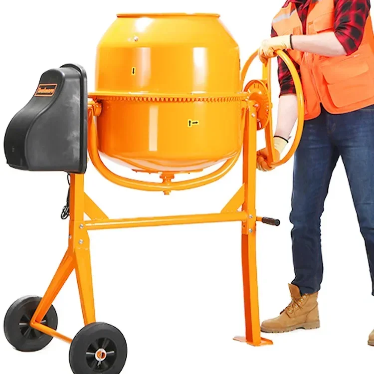 Small Electric Gasoline Engine Diesel Engine Mixing Drum Can Move Two Wheels Portable Cement Concrete Mixer