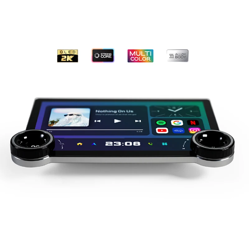 Android13 Car Monitor Gps Dvd Multimedia Player Universal Diamond 2K 11.5 Inch Silver Bluetooth Radio Bluetooth Auto Stereo