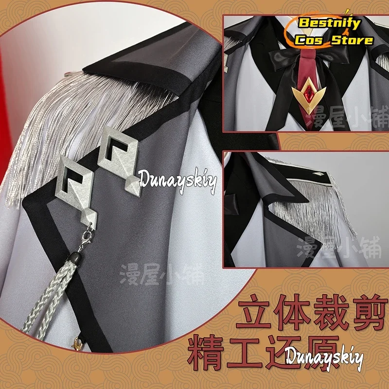 CosplayResplendent Feast Tartaglia コスプレアニメゲーム原神インパクト衣装ヴィンテージ紳士の男性スーツ衣装ウィッグ靴小道具