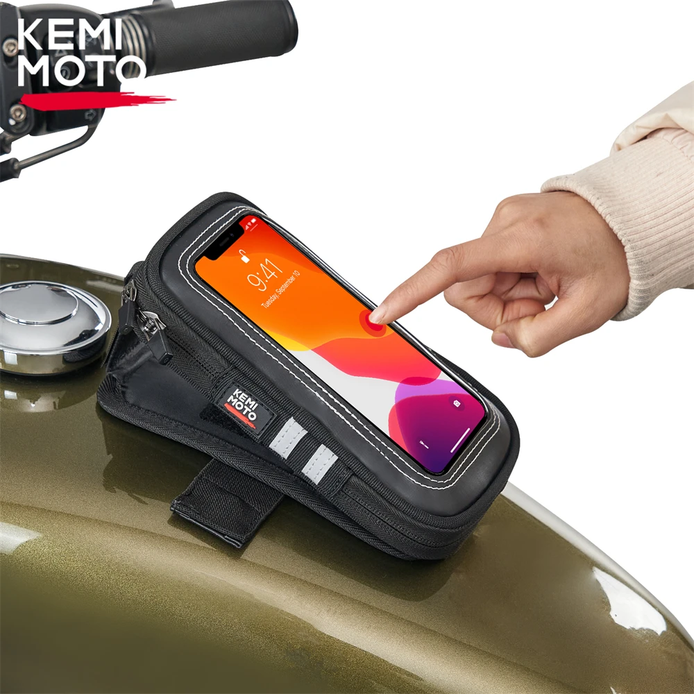 Motorcycle Gas Oil Fuel Tank Bags Universal Waterproof Multifunctional Mobile Phone Bag Magnetic Touch Screen Phone Holder Bag