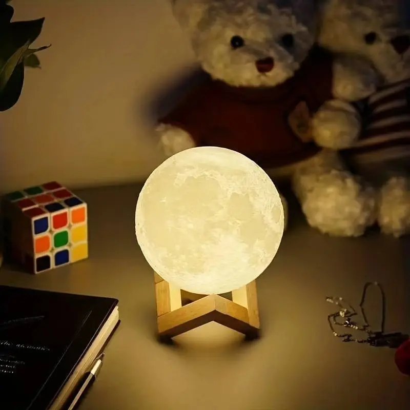 1 LED Moon Light Galaxy Light DIY Moon Night Lamp Birthday Gift Bedroom Decoration Children Gift Moon Lamp Book Light