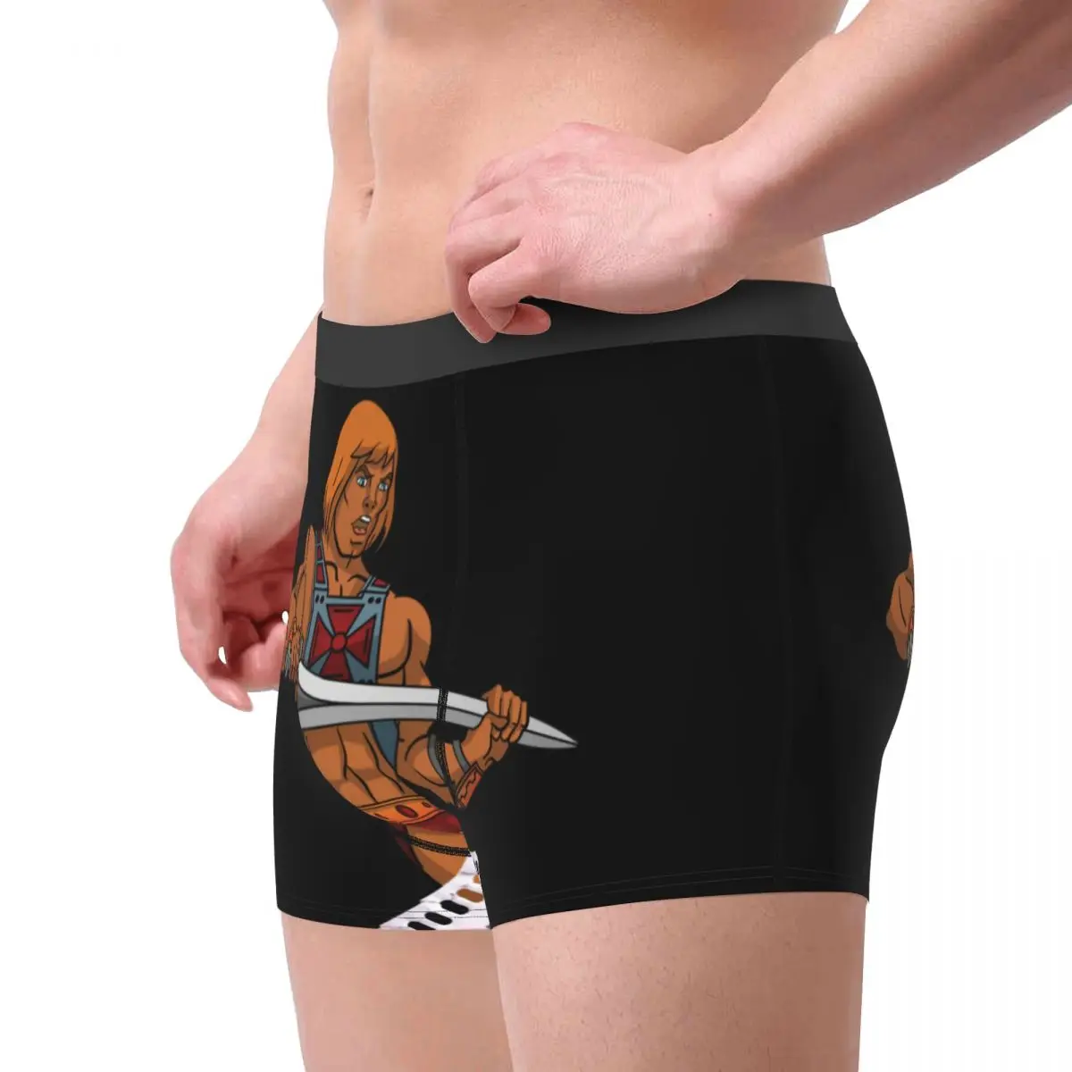 Novelty Boxer Shorts Panties Briefs Men Masters Of The Universe He-Man Made In The 80s Underwear Soft Underpants for Homme