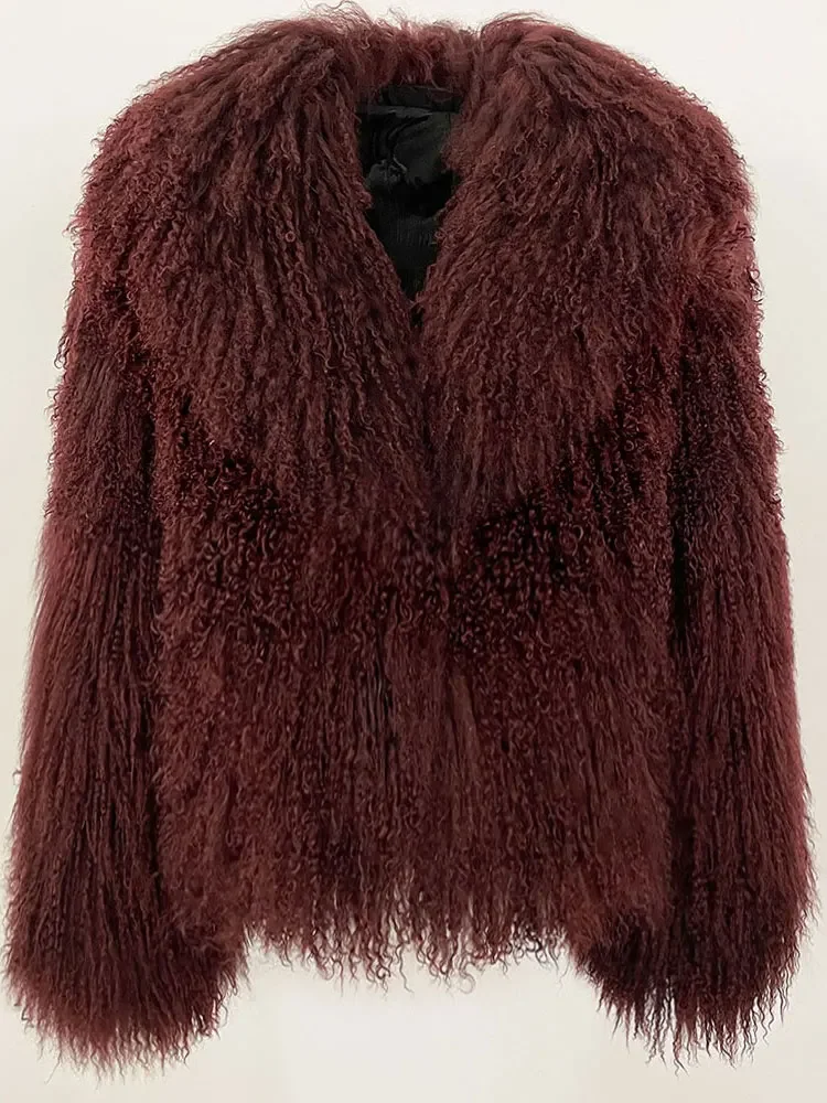 سترة شتوية سميكة جديدة لعام 2025 معطف فرو الأغنام منغوليا الطبيعية ملابس خارجية من الفرو الحقيقي ملابس نسائية للشعر للسيدات #1