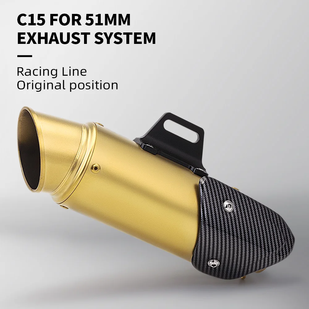 

51mm Universal Motorcycle Exhaust Muffler proyect Fit Most Motorbike for R3 R6 R30 Z750 Z800 RC390 DUKE390 with db killer