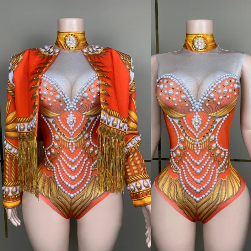 

Винтажное дворцовое боди с бахромой, женское праздничное праздничное платье Rave, Хэллоуин, косплей, ночной клуб, Dj Ds Gogo, костюм XS6992