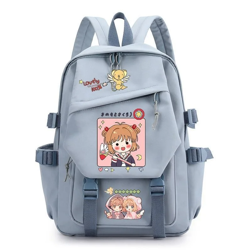 

29×42×13cm Black Blue Green Pink White, Card Captor Sakura, Kadokyaputa Sakura, Kids School Bags, Anime Backpacks Girls Boys