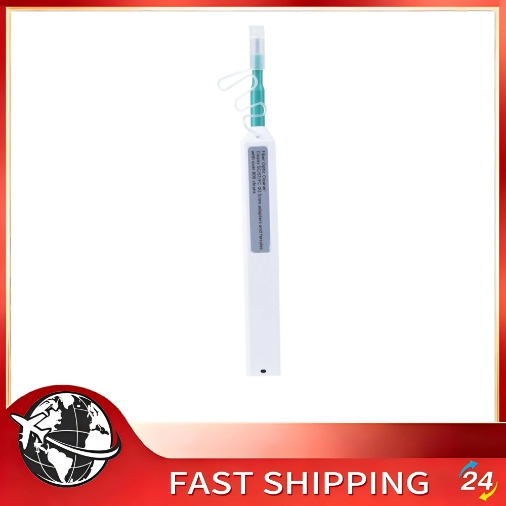 Caneta de Limpeza de Fibra Óptica FSC/FC/ST 2.5mm, Ferramenta de Manutenção de Cabo de Fibra Óptica com Rotação 180 Graus