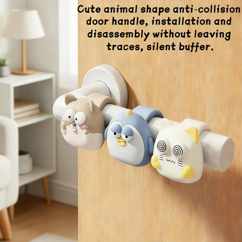 1pcs-Doors windows handles silent anti-collision pads door stops door suction wall protective cover Disassembly without trace