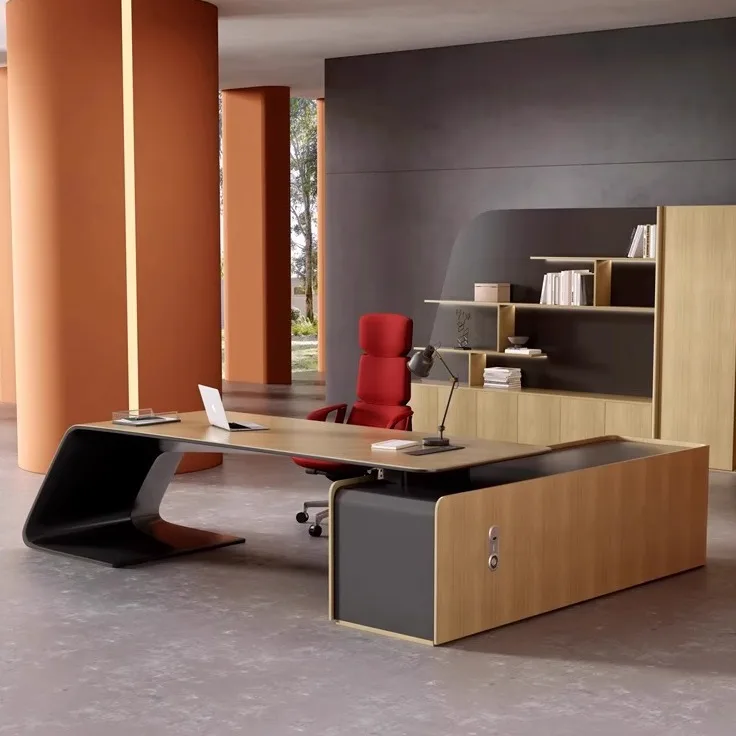 

President Boss Table Custom Paint Full Edge Sealing Craft Plate Desk Modern Simple Size Style Can Be Determined