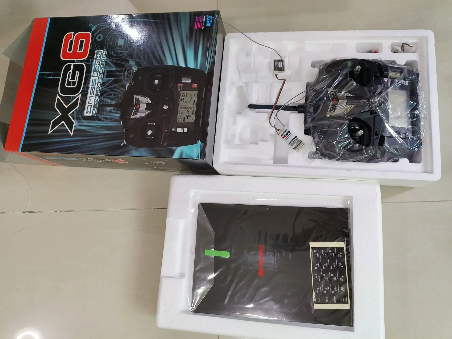 JR JROPO Radio XG6 6CH 4CH DMSS 2.4GHZ RG631B X1 Transmitter XG6