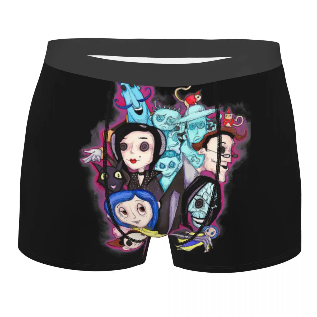 

Halloween Horror Animation Movie Coraline Underwear Men Sexy Printed Customized Boxer Shorts Panties