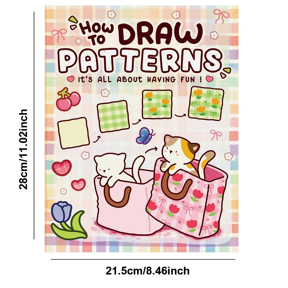 Coloring Book for Adults/Kids - How to Draw Patterns: Easy and Fun Step-by-Step Guide for Unique Creations,Cultivate imagination