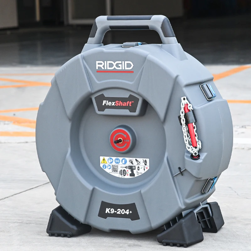 K9-204 Pipe Cleaning Auger Machine 21.3m Flexible Shaft 3 Chain Beaters Snake Pipe Cleaning Machine