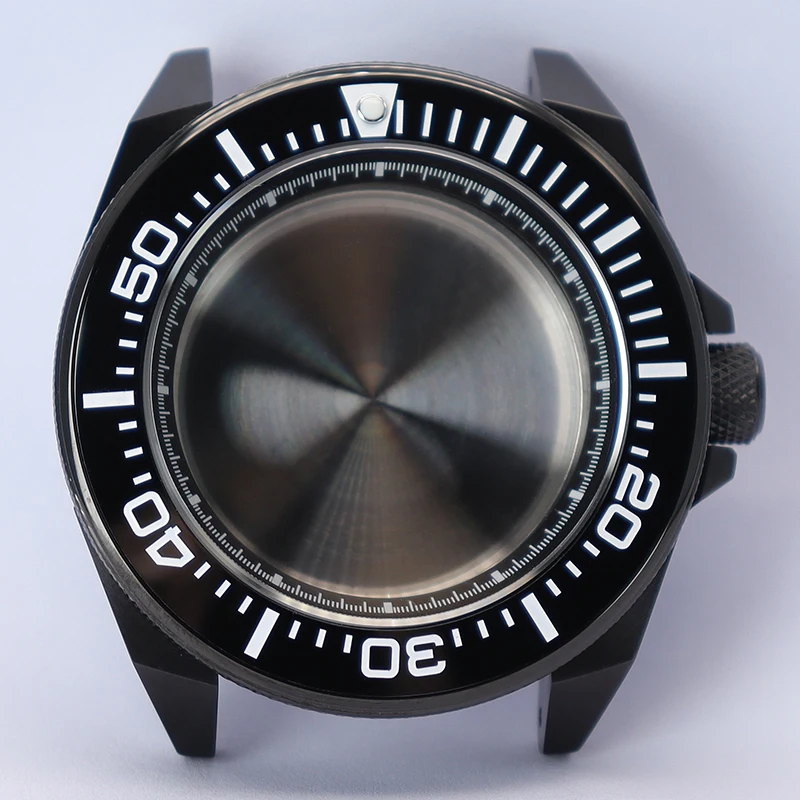 43mm Schwarzes Uhrengehäuse Saphirglas Keramik-Lünette für NH35 NH36 NH34 NH38 4R36 Uhrwerk Modifiziertes King Samurai Uhrenzubehör – Detail 5