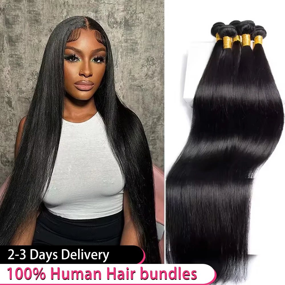 14A العظام حزم من شعر طبيعي مفرود 40 50 بوصة البرازيلي الشعر الخام الأسود 100% نسج على شكل شعر إنسان حزم ملحقات الشحن السريع