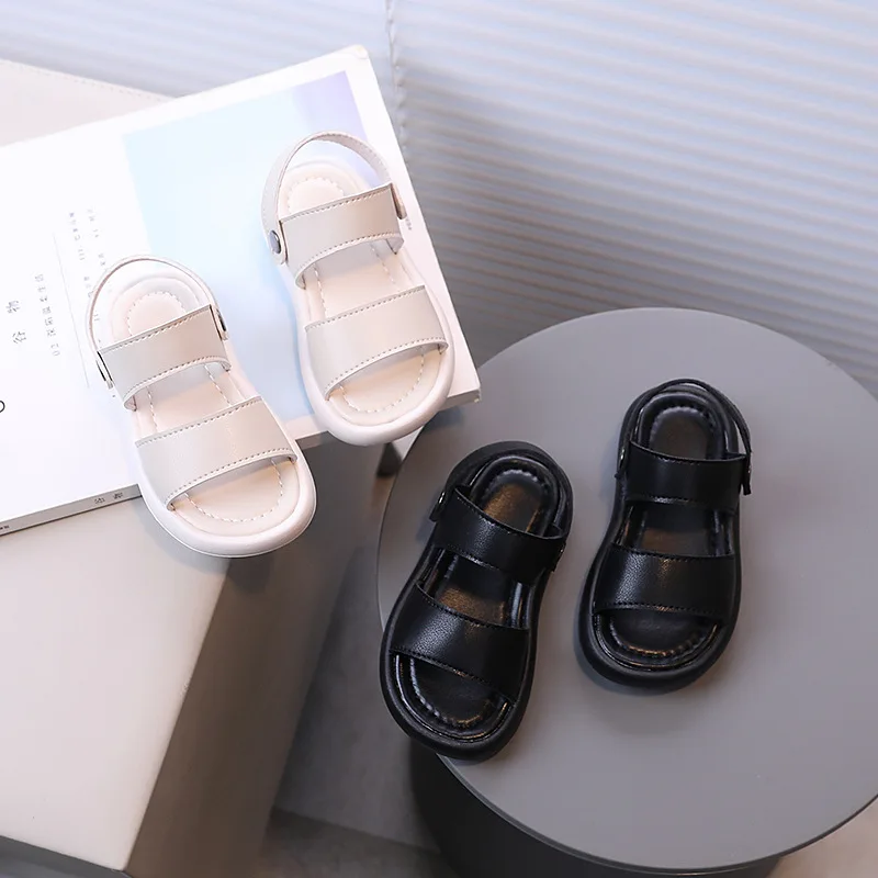 Children Sandals Girls Casual Princess Shoes for Summer Vacation Boys Solid Color Beach Shoe Neutral Style Trendy wear-resistant