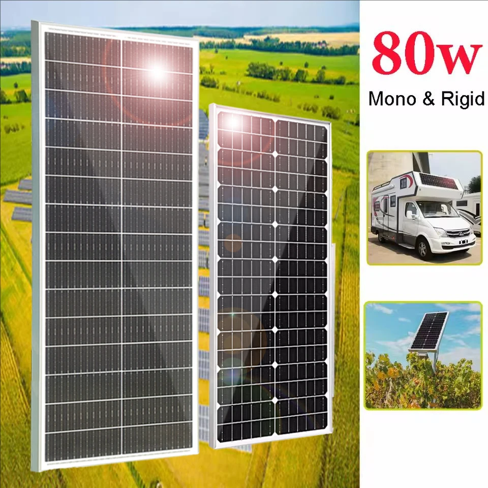 panneau photovoltaïque panneau solaire rigide verre trempé monocristallin 80w 150w 12v chargeur de batterie camper maison entrepôt UE DHL expédition