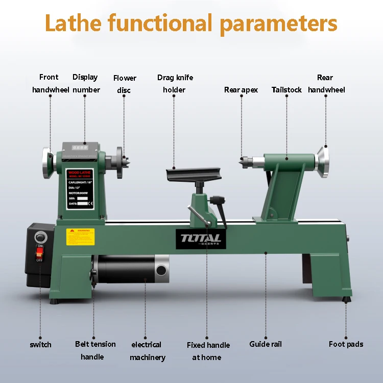 Woodworking Lathe Small Multifunctional Household Lathe Digital Display Of Cutting Tools Micro Lathe Wood Spinning Machine Bead