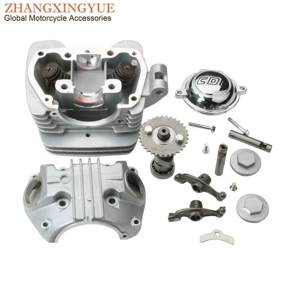 Motorcycle Cylinder Head Assembly & Camshaft & Rocker Arm & Valve For Honda CB125 CB 125cc 4T