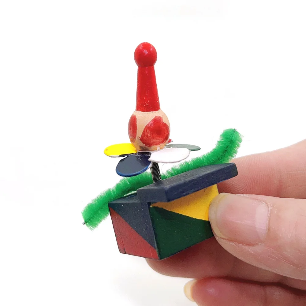 4pcs1:12 Dollhouse Miniatuur Clown Toy - Kinderkamer Speel Prop & Kerst Decor, Kleurrijke DIY Micro Scene Dollhouse Accessoire