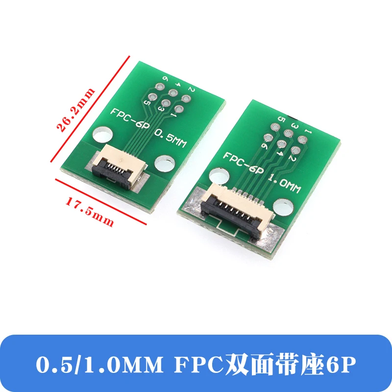 5PCS FPC/FFC Flat Cable Adapter Plate 0.5/1.0mm Double sided PCB 6/8/10/12/20/24P//30P DIY Board Pitch Converter Board PCB