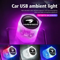 Car Atmosphere USB Mini LED Light Ambient Colorful Lamp For Toyota Harrier 80 30 60 XU30 XU60 Venza 2020 2021