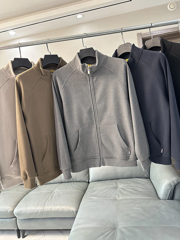 

Двусторонняя утепленная мужская куртка из немецкого вельвета с воротником-стойкой, теплая, осенне-зимняя верхняя одежда из полиэфирного волокна