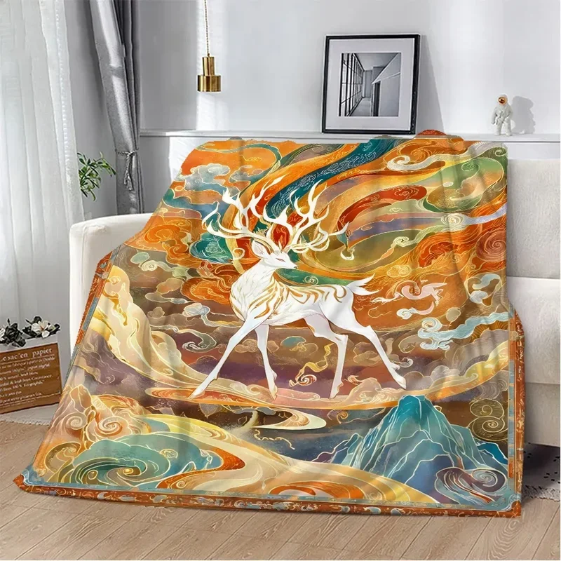 Rhabdoides Dunhuang confectionery blanket king fluffy soft blanket and throws home indoor beach towel knitted plaid bed throw kn