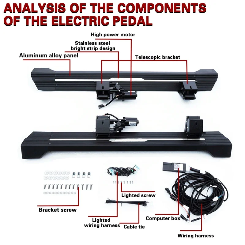High Quality Waterproof Car Electric Running Board Electric Side Step for Jeep Wrangler JL JK Gladiator
